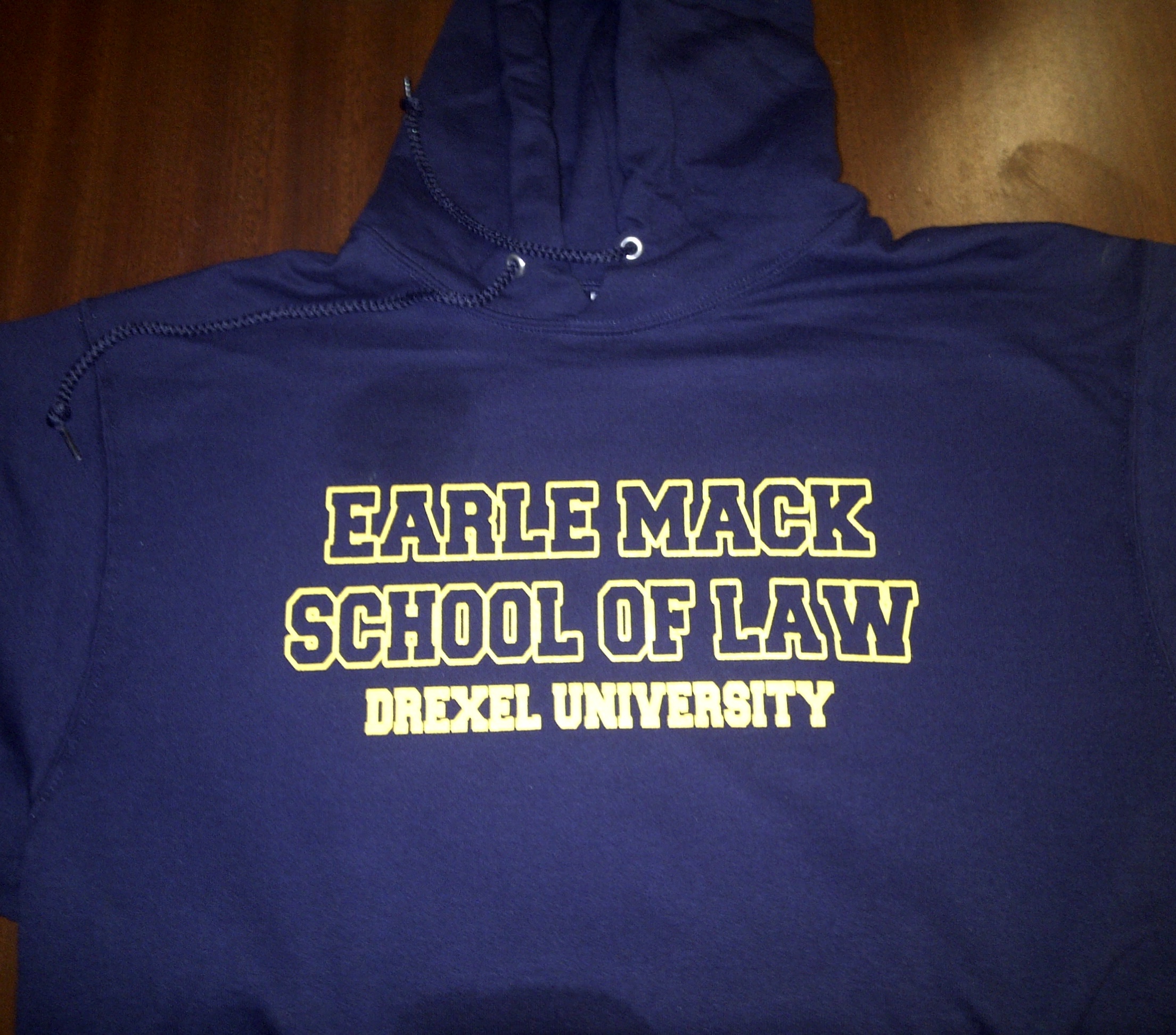 Purple Drexel University Earle Mack School of Law hooded sweatshirt